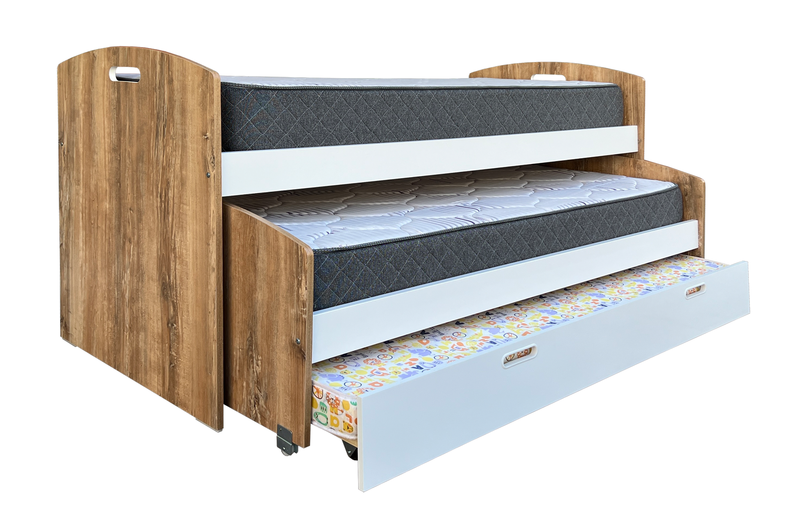 CAMA NIDO EN MELAMINA NORDIC ( CARRO O CAJONERA OPCIONAL)